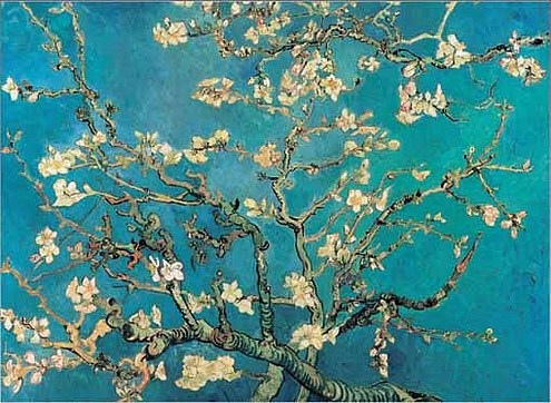 Beige Variation DìMò ART Stampa su Carta Poster Vincent Van Gogh Van Gogh Deco – Mandorlo in Fiore Misura 40x30 CM 15,75x11,81 Inches 